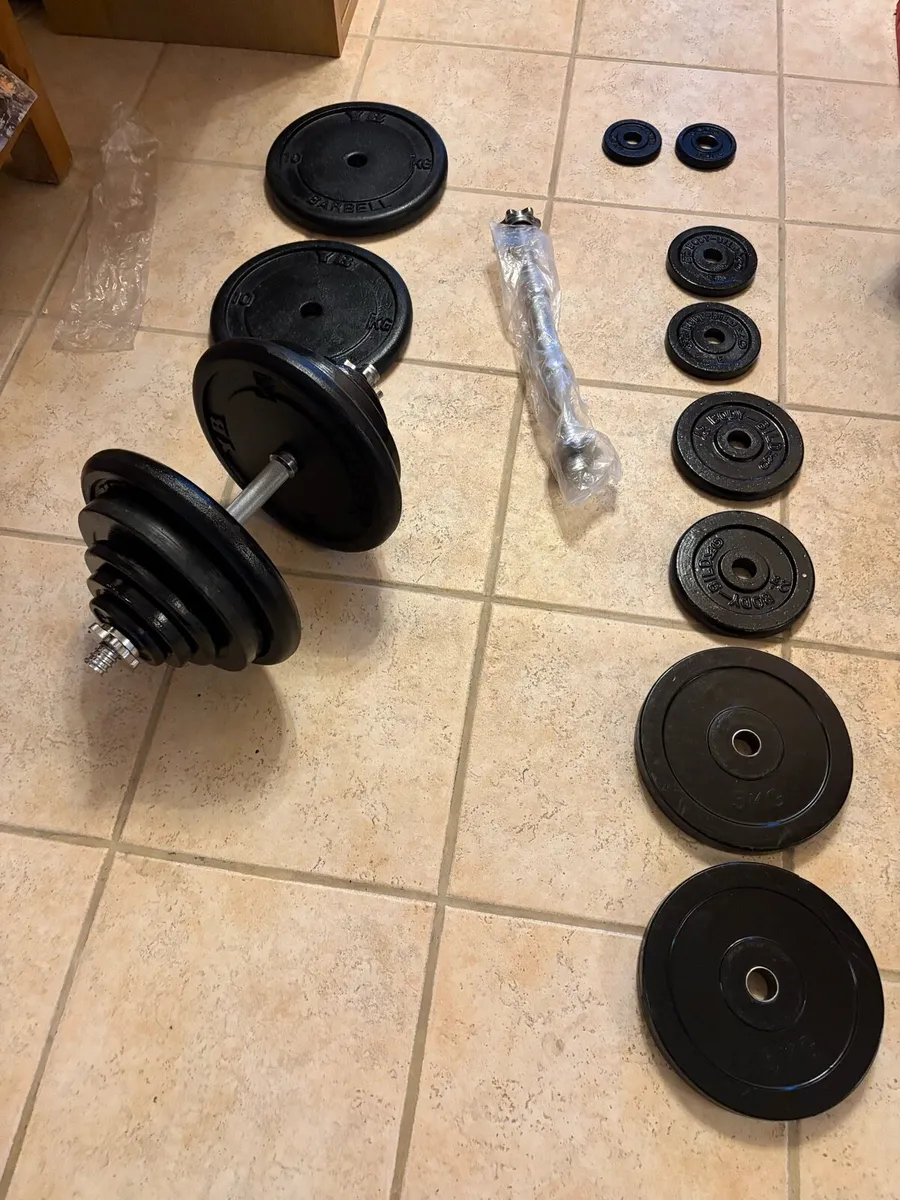 DUMBBELLS 2 X 40KG FULLY ADJUSTABLE SIZES /WEIGHT! - Image 2