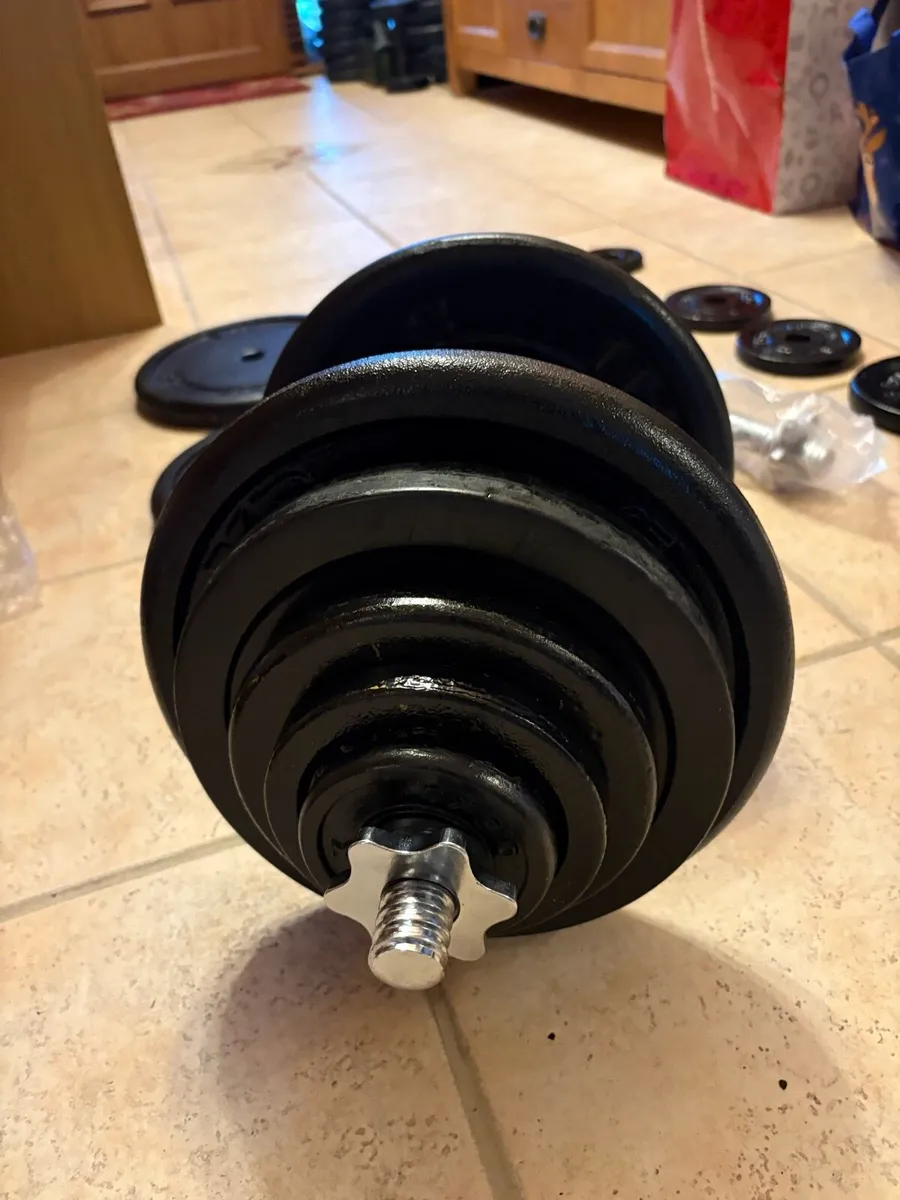 DUMBBELLS 2 X 40KG FULLY ADJUSTABLE SIZES /WEIGHT! - Image 3