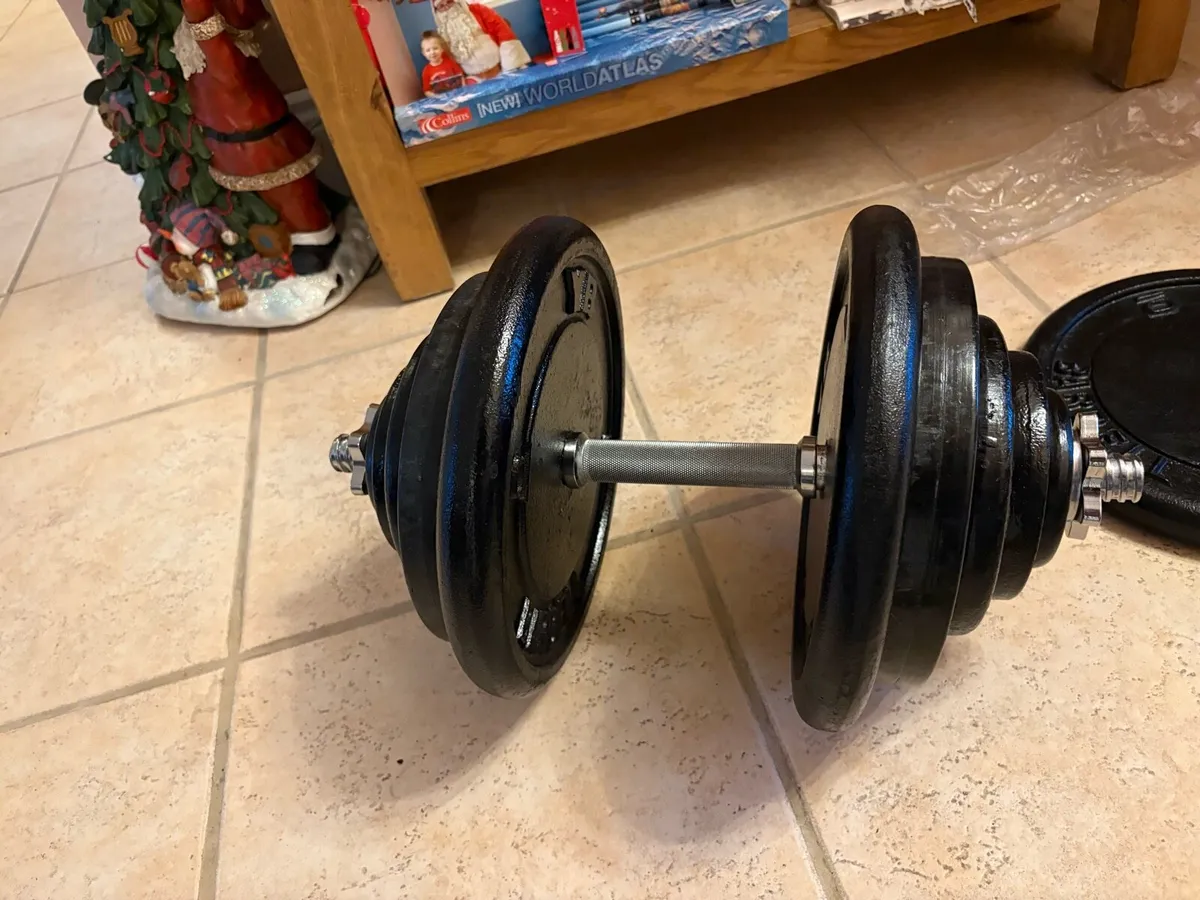 DUMBBELLS 2 X 40KG FULLY ADJUSTABLE SIZES /WEIGHT! - Image 4