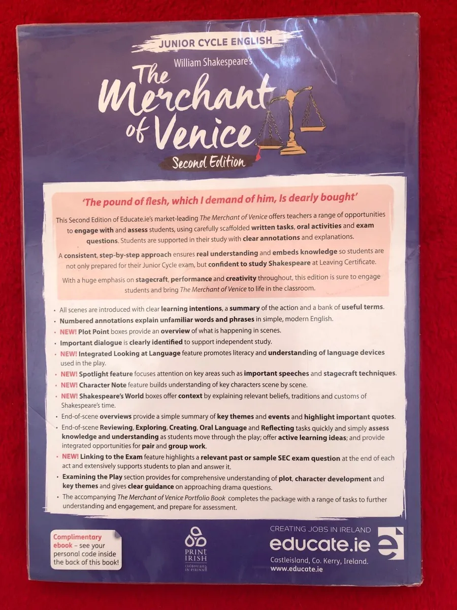 The Merchant of Venice Secondary Schoolbook - Image 2