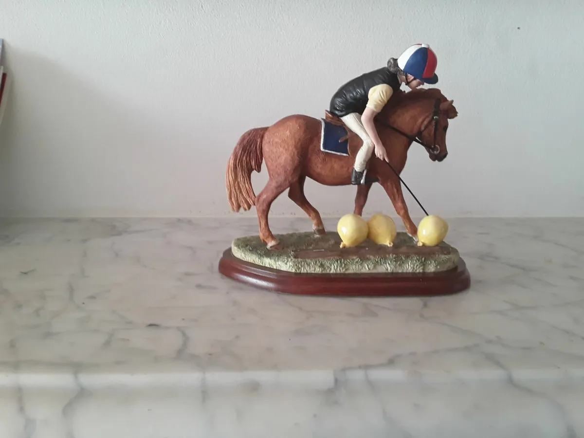 Ornament Jockey on a horse - Image 1