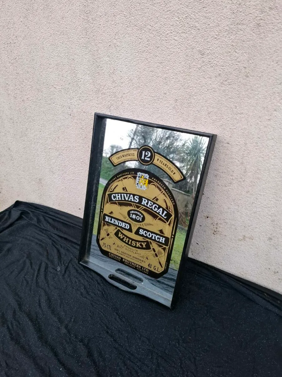Chivas whiskey mirror tray postage possible - Image 1