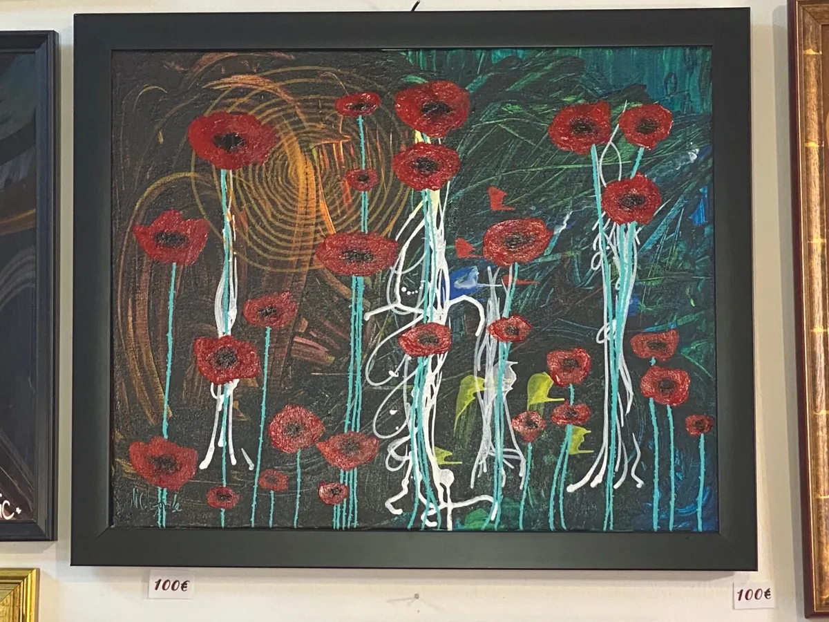 Acrylic painting - poppies - Image 2