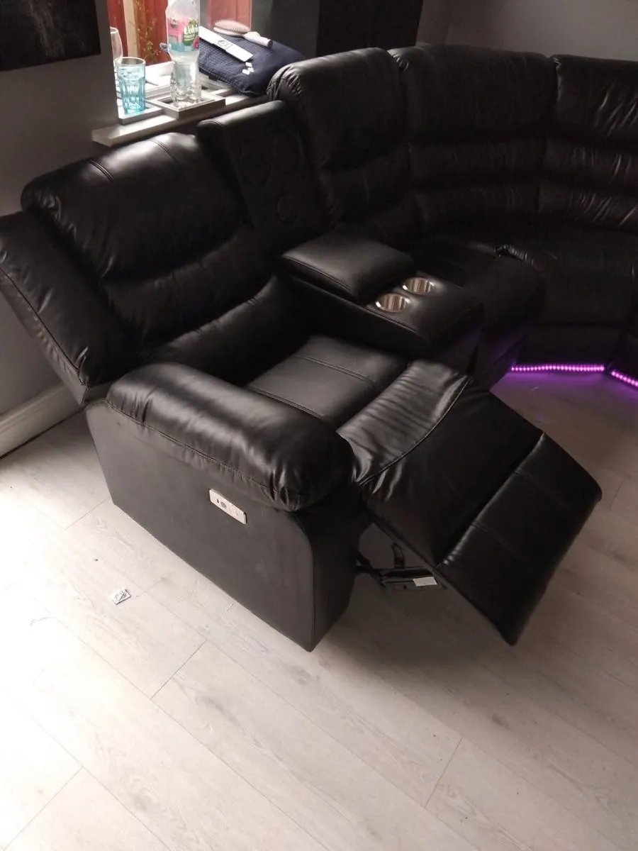 Athens Electric Reclining Corner Sofa With Speaker - Image 4