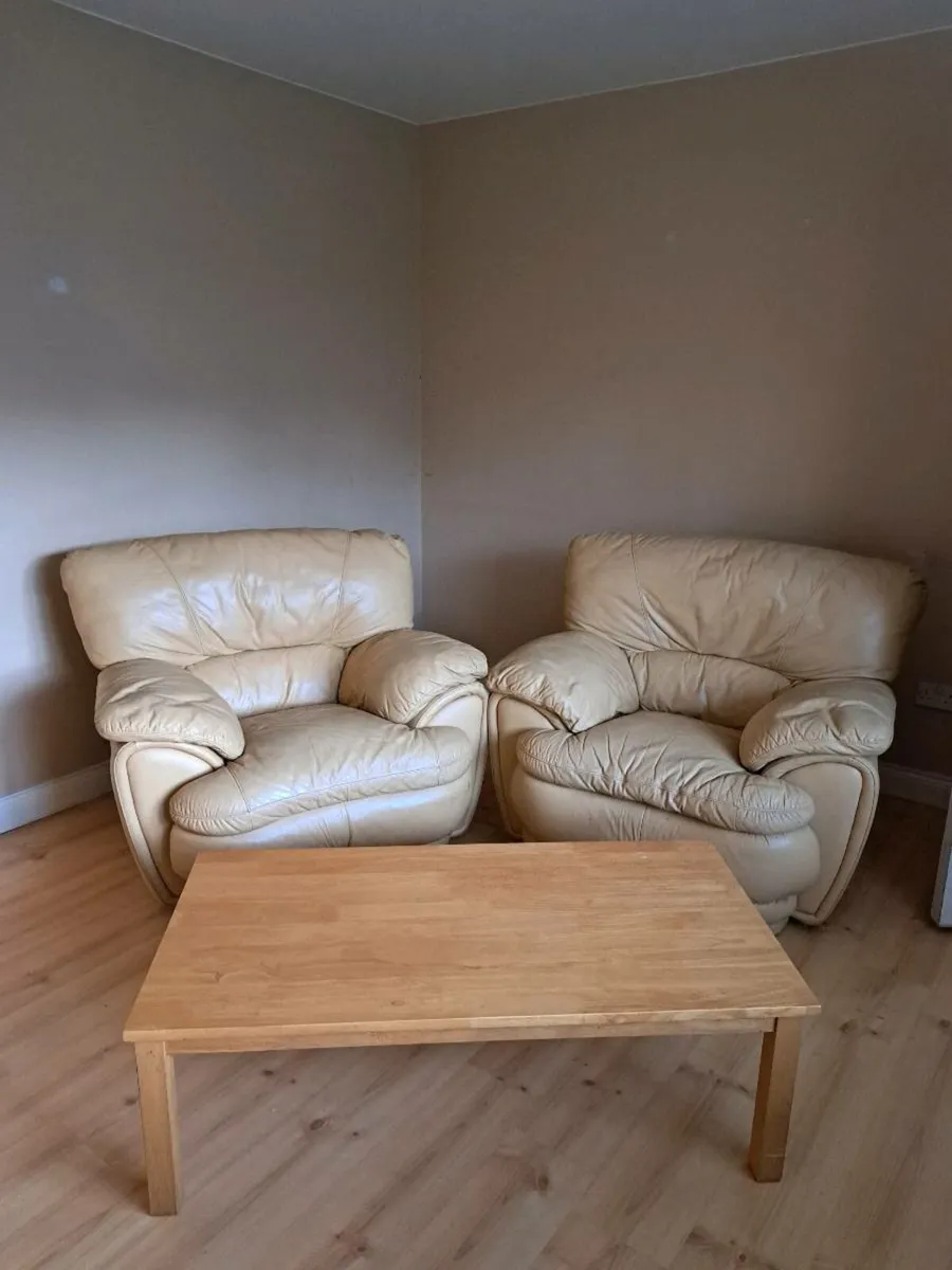 Armchairs and side table