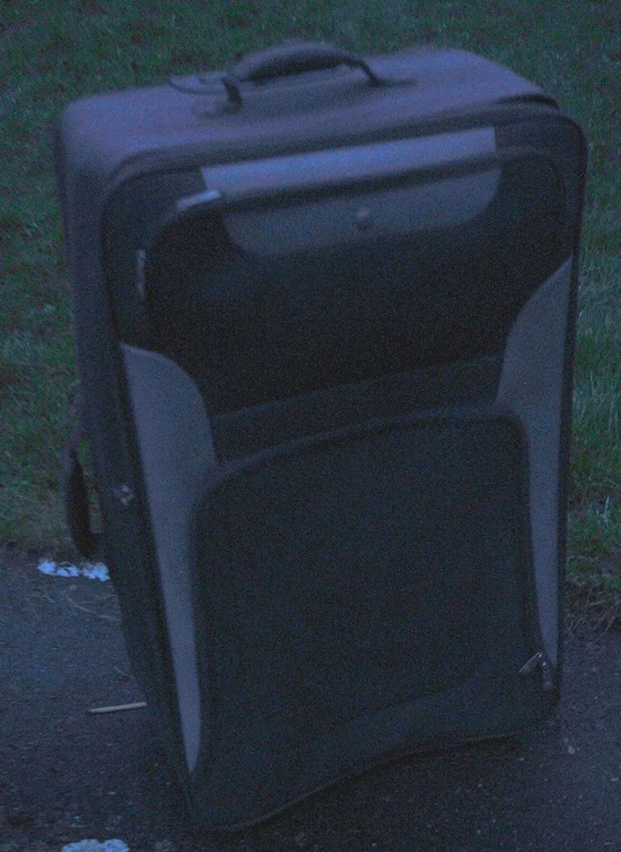 Large Dark Grey-Brown Suitcase - Image 1