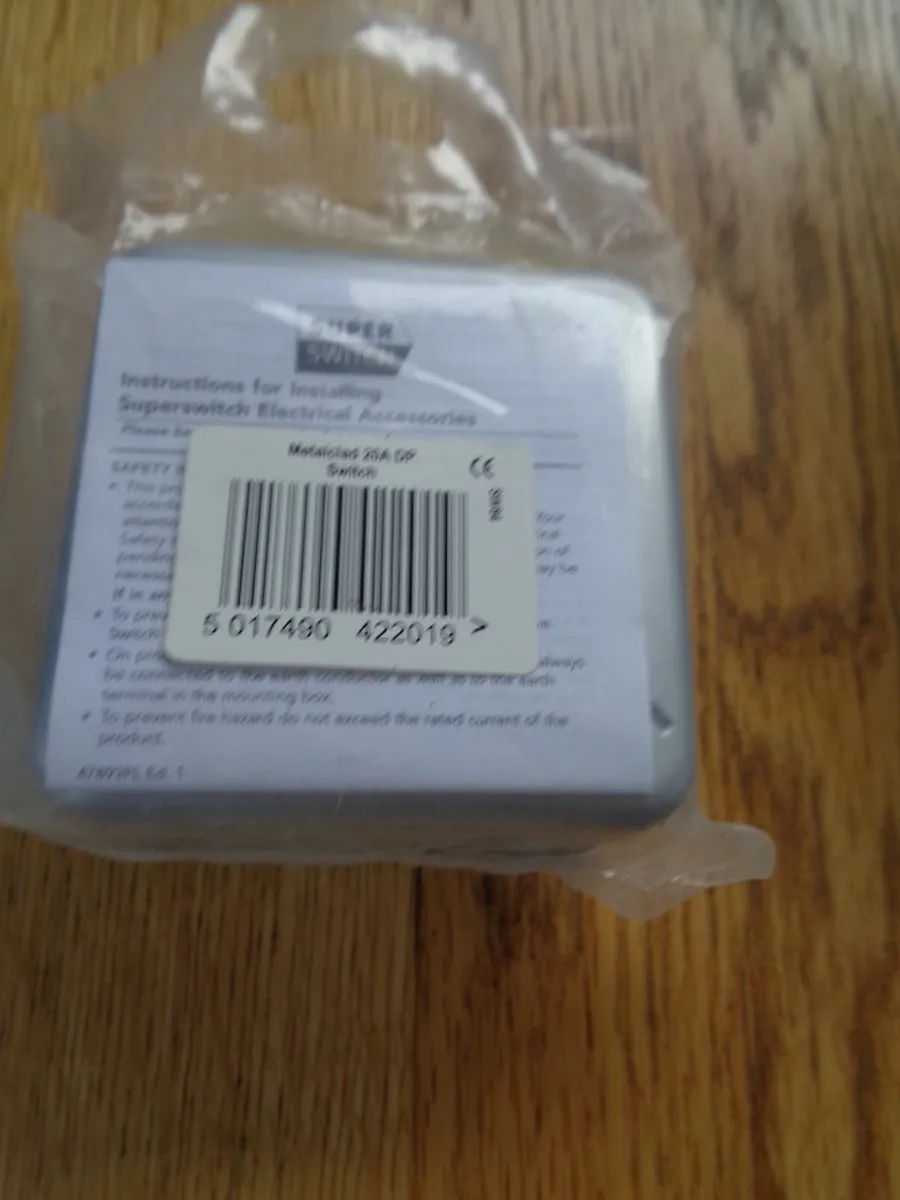 Double Pole Metal Clad Switch & Surface Box x 3 - Image 2