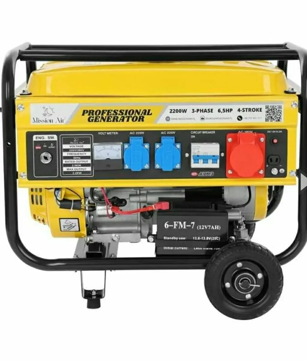 2.2KW generator/ 3-phase/ 6,5 hp/ 4-stroke/ petrol - Image 2