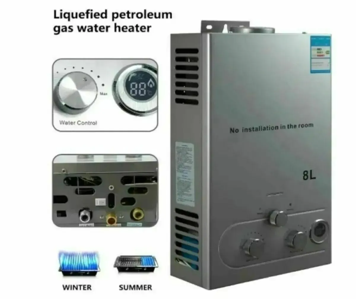 Tankless 16L LPG Gas Propane Hot Water Heater - Image 4
