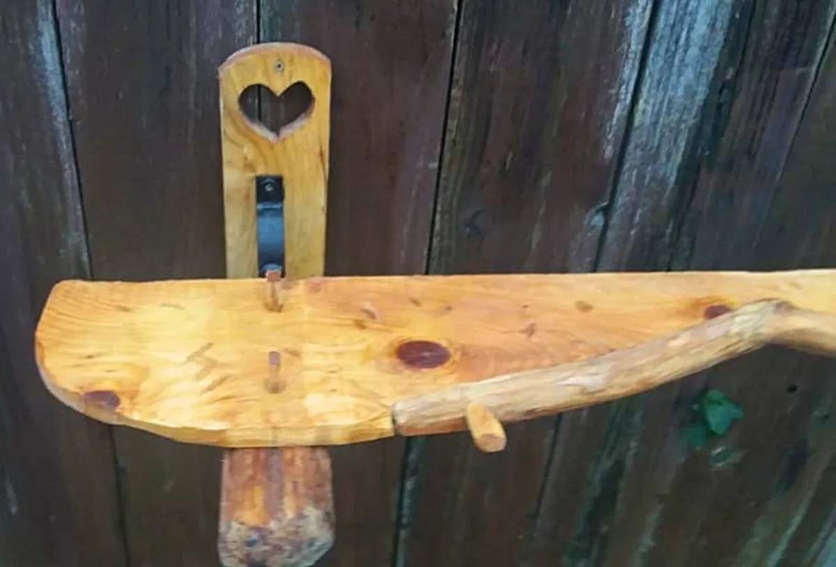 Rustic Driftwood and Iron Shelf / Stove Mantle - Image 3