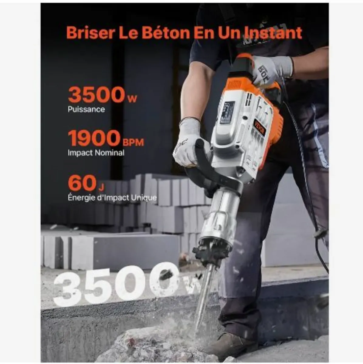 Demolition Jack Hammer, 3500W - Image 2