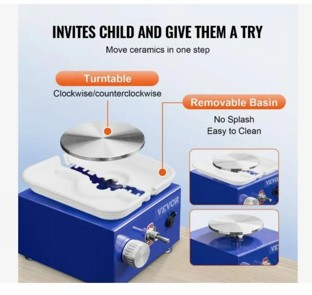 Pottery Wheel Mini Ceramic Wheel Sculpting Tools - Image 3