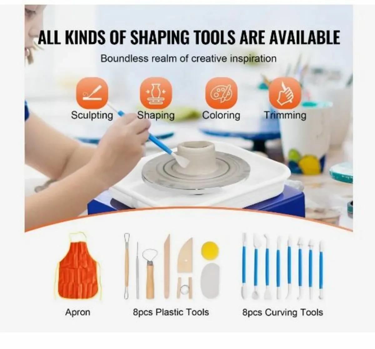 Pottery Wheel Mini Ceramic Wheel Sculpting Tools - Image 4