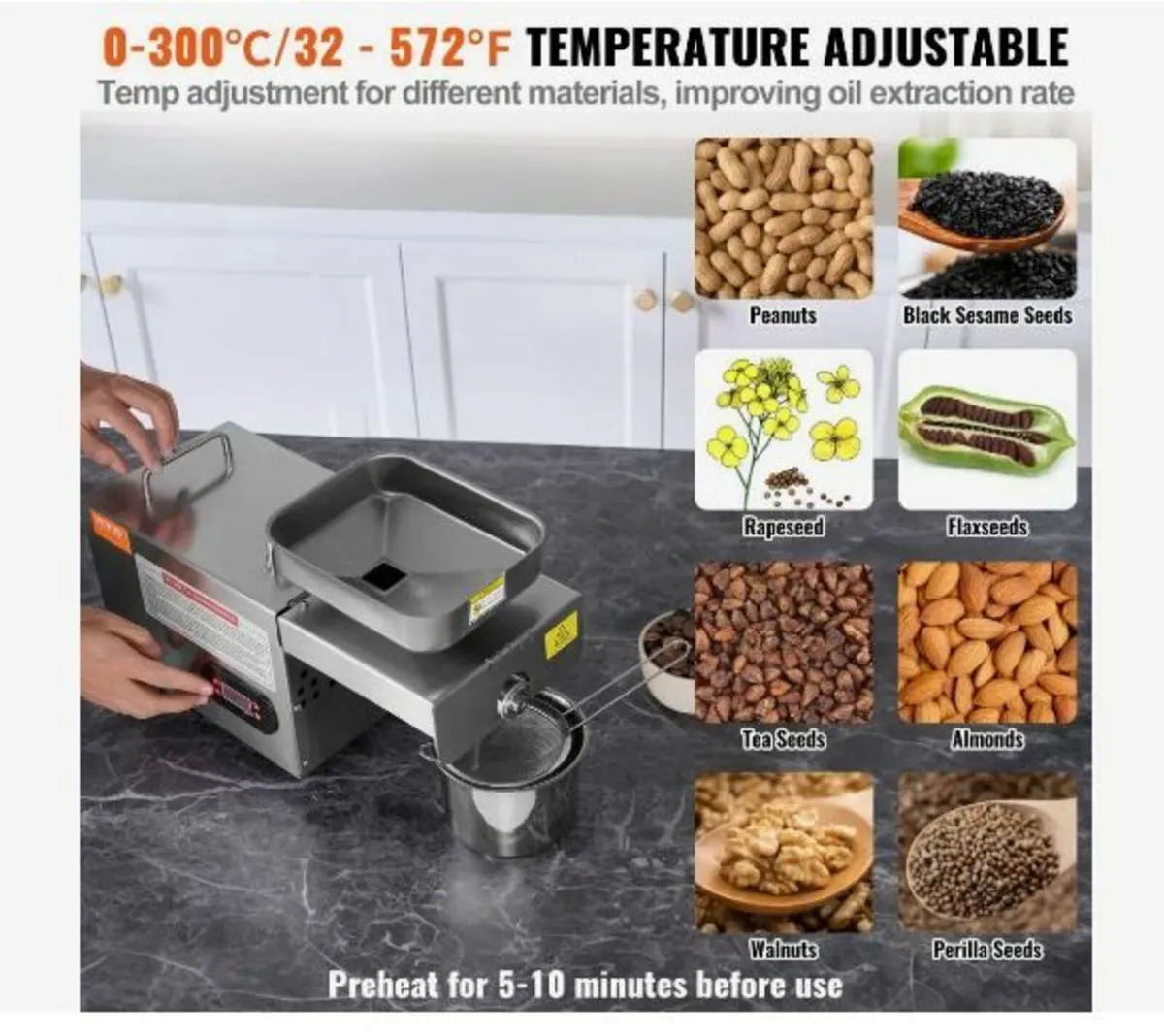 Electric Oil Press Machine, 850W - Image 4