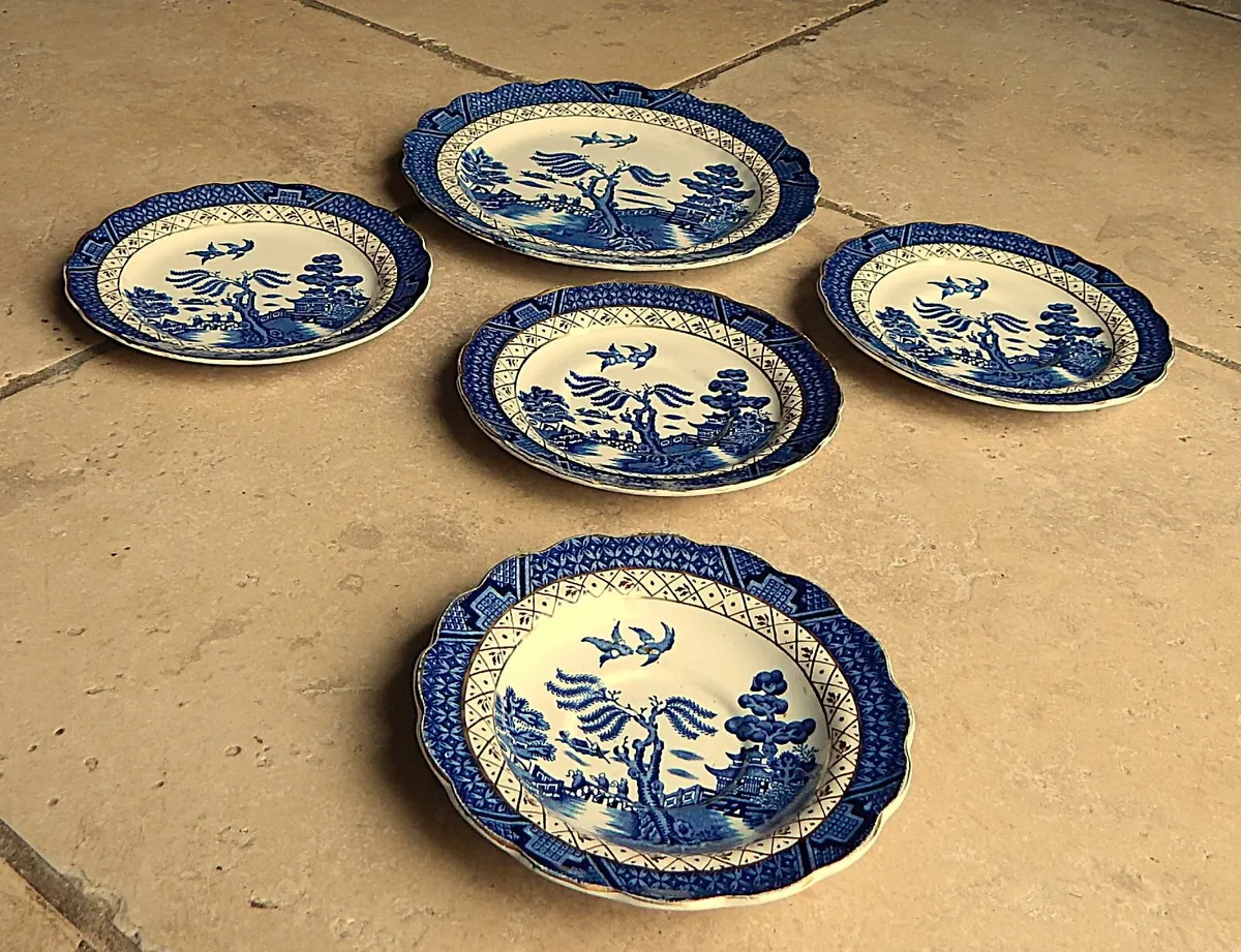 Selection of ‘Real Old Willow’ Plates by Booths - Image 2