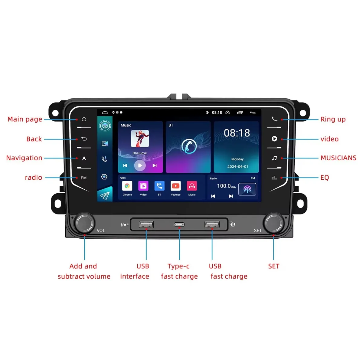 VW CarPlay/Android Head Unit - Image 2