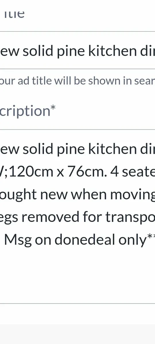 New pine kitchen dining table - Image 4