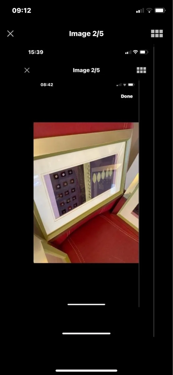 Set of Embroidered Sprig Filled Frames - Image 2