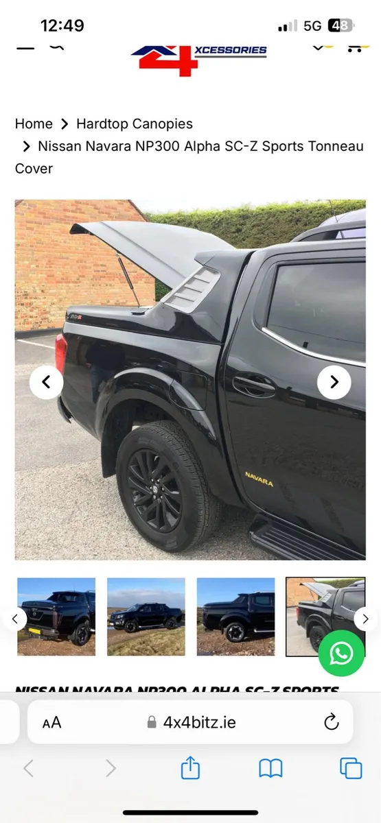 Nissan navara sport canopy - Image 1
