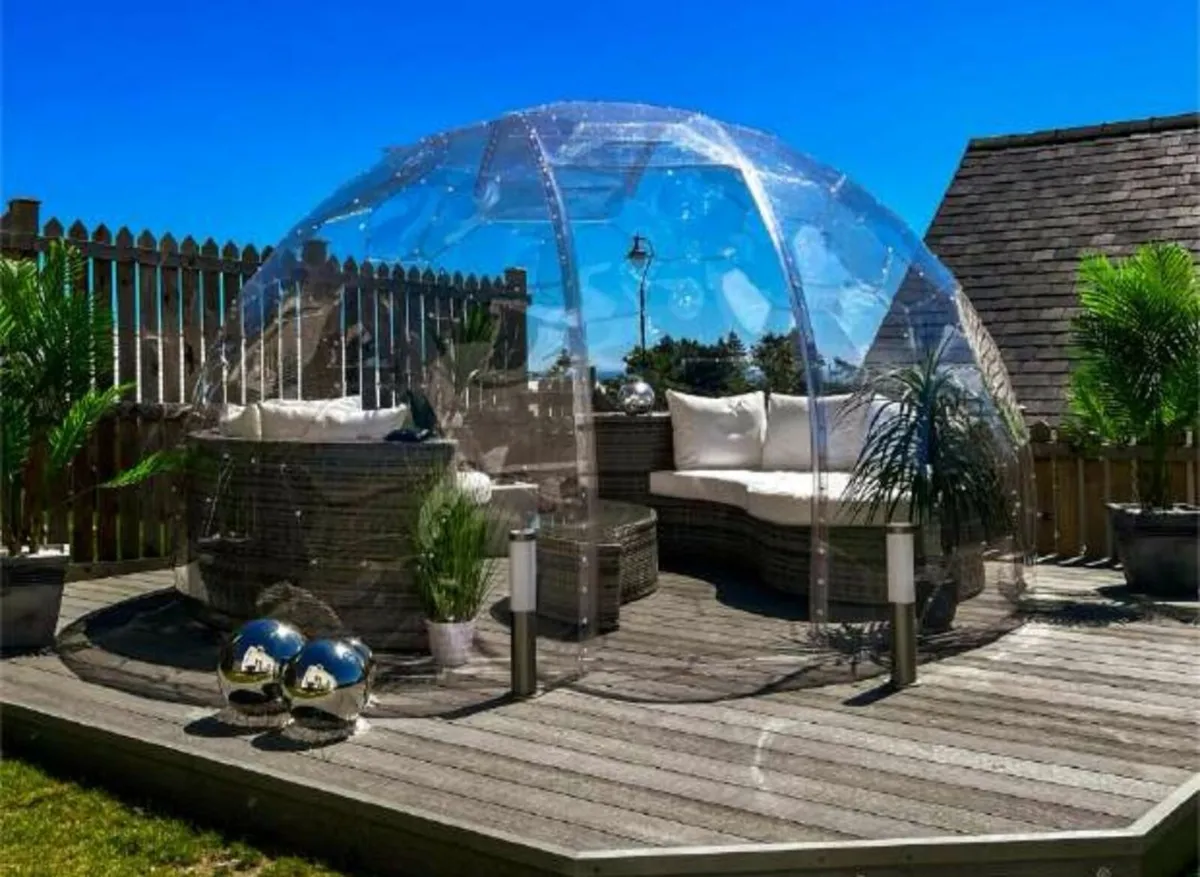 Luxury 3.5m(11.6ft) Clear Deluxe Dome Igloo Glamp - Image 4