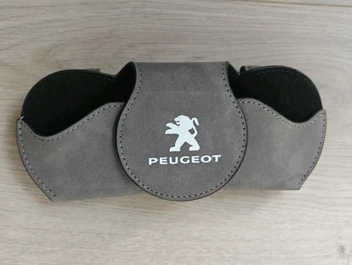 Case Sunglasses Holder Organizer with Peugeot Logo - Image 1