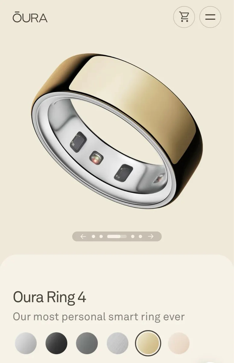 Gold Oura Ring - Size 8 - Image 1