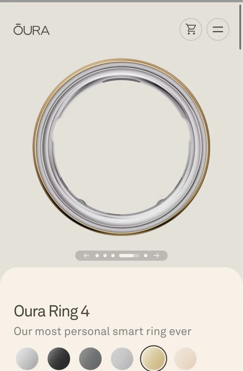 Gold Oura Ring - Size 8 - Image 2