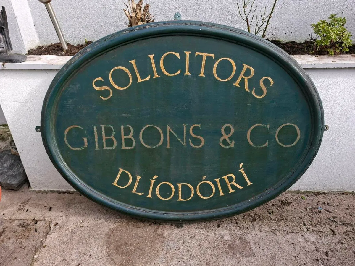 Large Vintage Solicitors sign from West Cork - Image 2