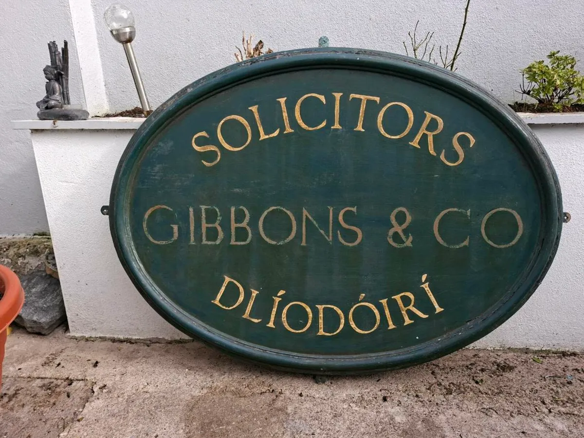 Large Vintage Solicitors sign from West Cork - Image 3