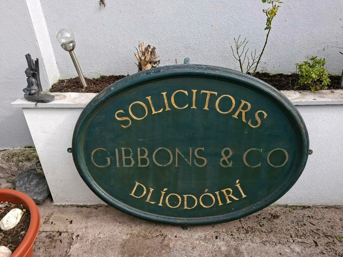 Large Vintage Solicitors sign from West Cork - Image 4