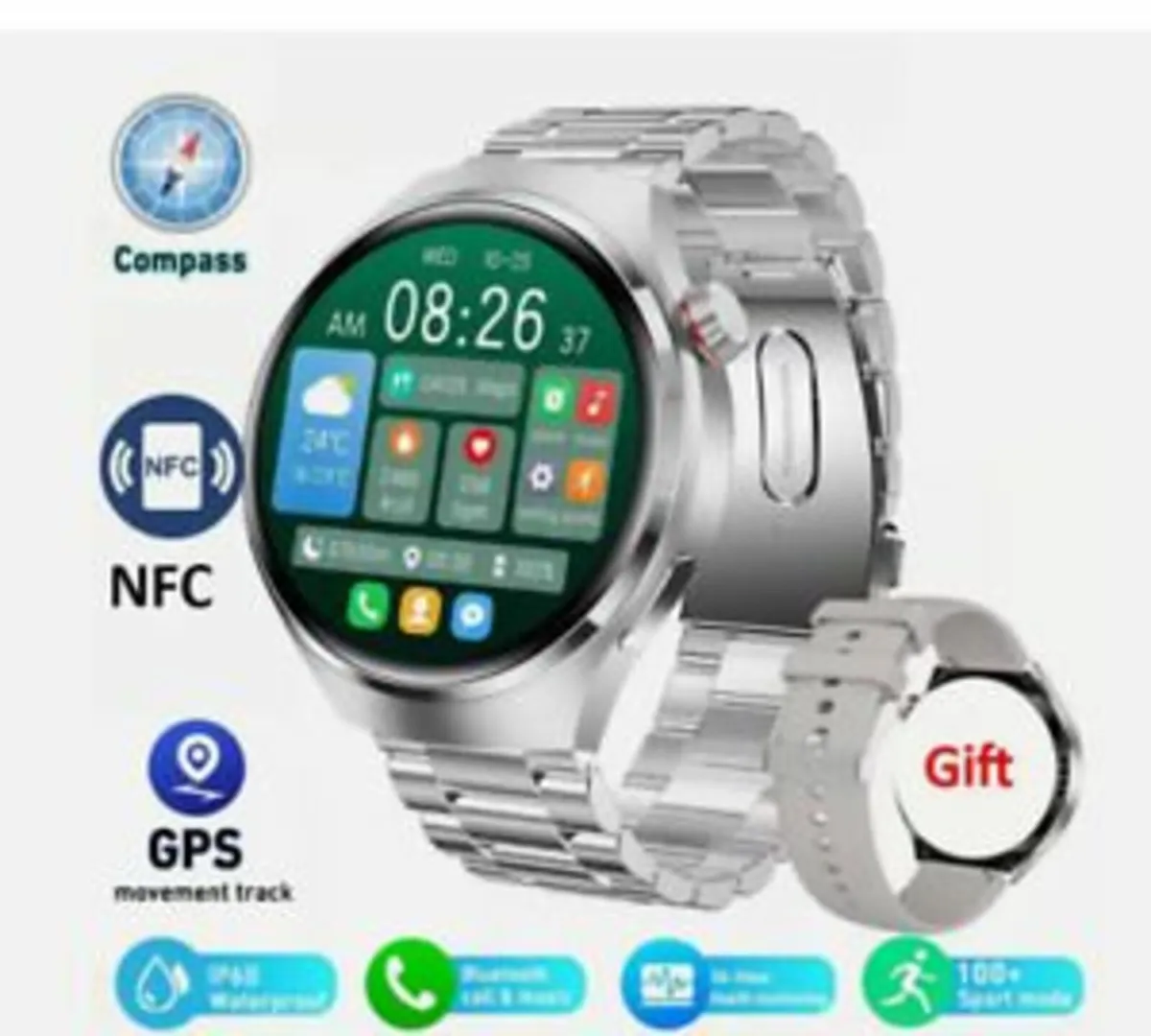 New GPS Sports Smartwatch 1.85 AMOLED Screen Bluet