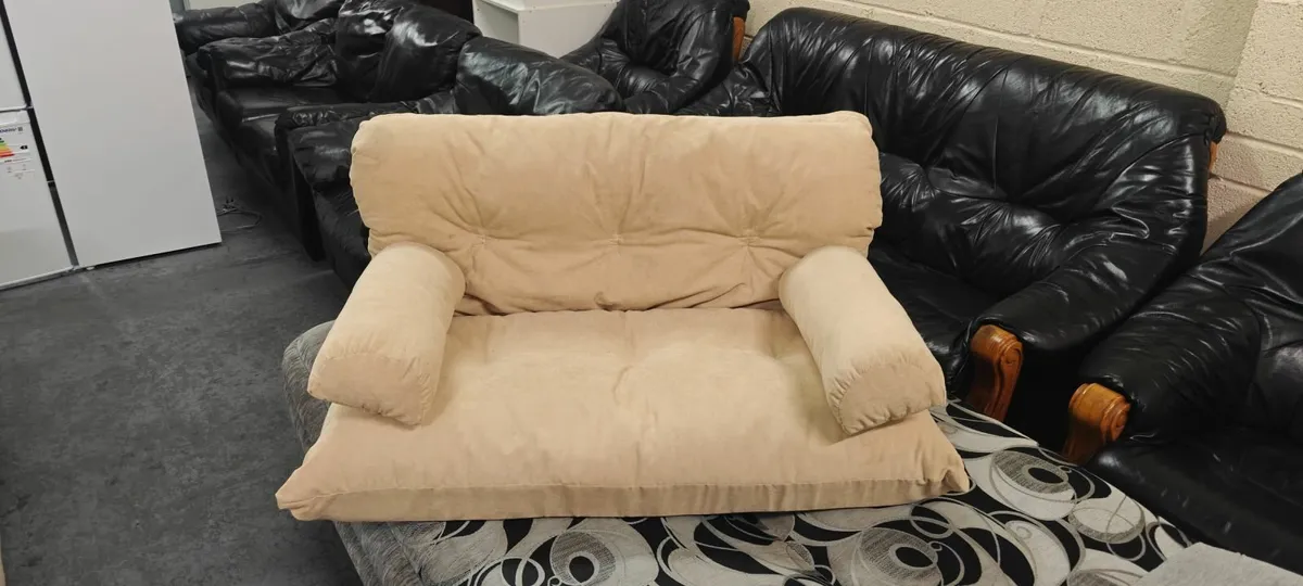 Cream Compact Sofa Bed - Image 1