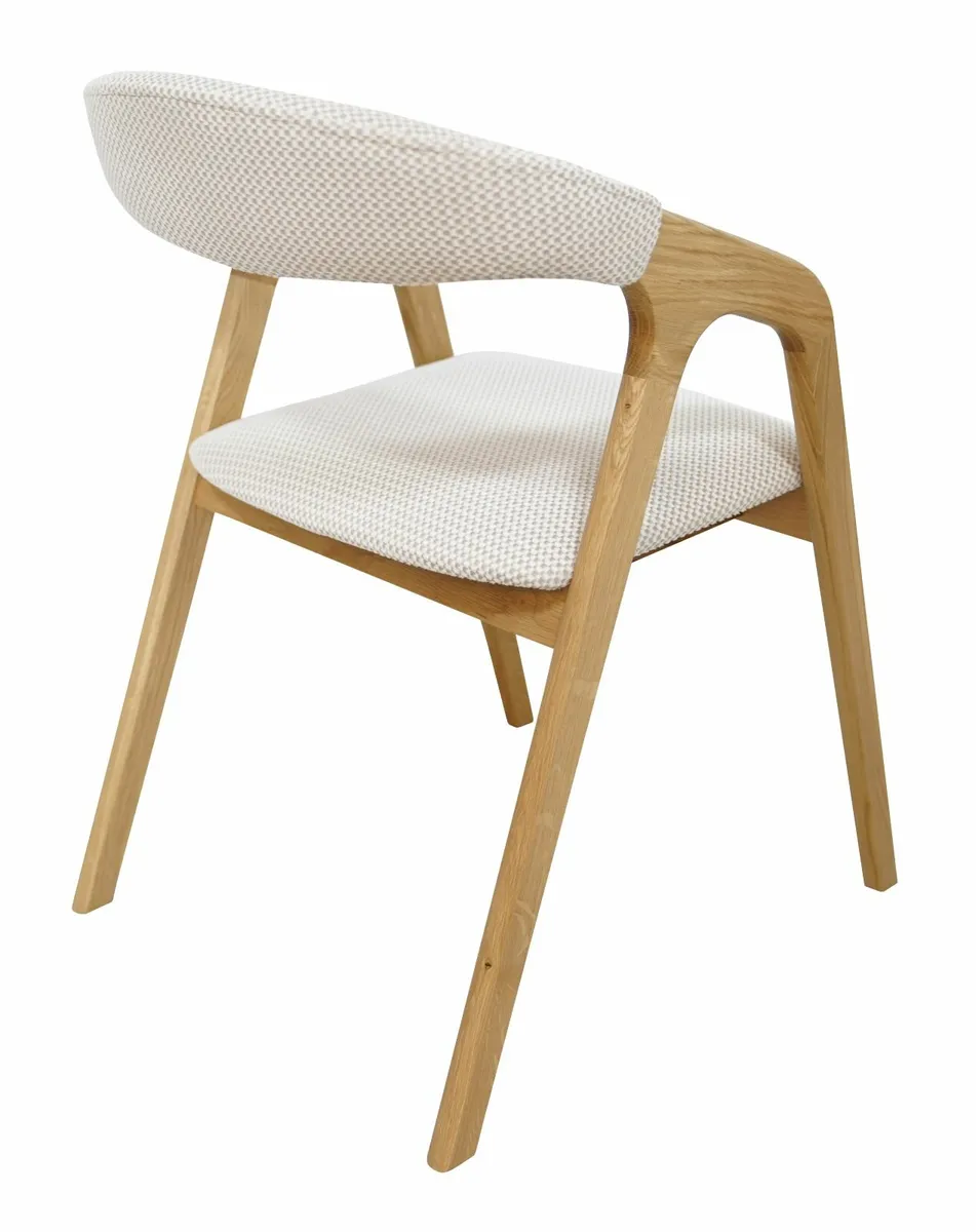 Oslo Oak Upholstered Dining Chair - Image 3