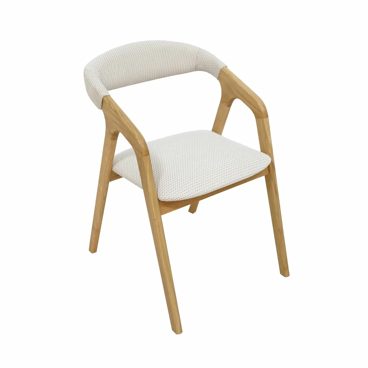 Oslo Oak Upholstered Dining Chair - Image 1
