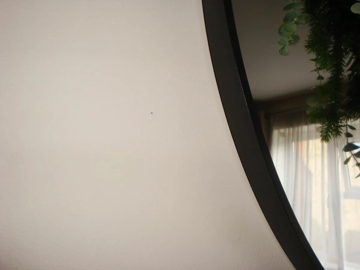 Mirror in thin black frame 80cm - Image 3