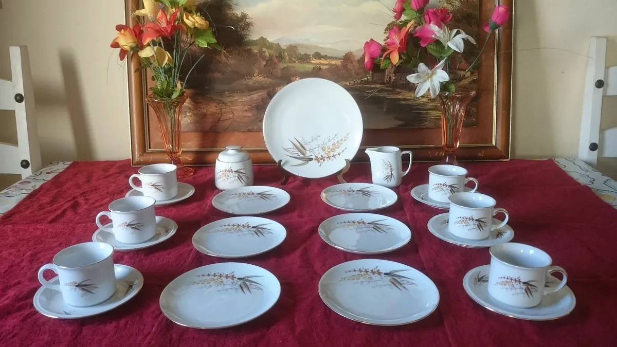 21Pc. Winterling Bavaria Germany Porcelain Tea Set - Image 4