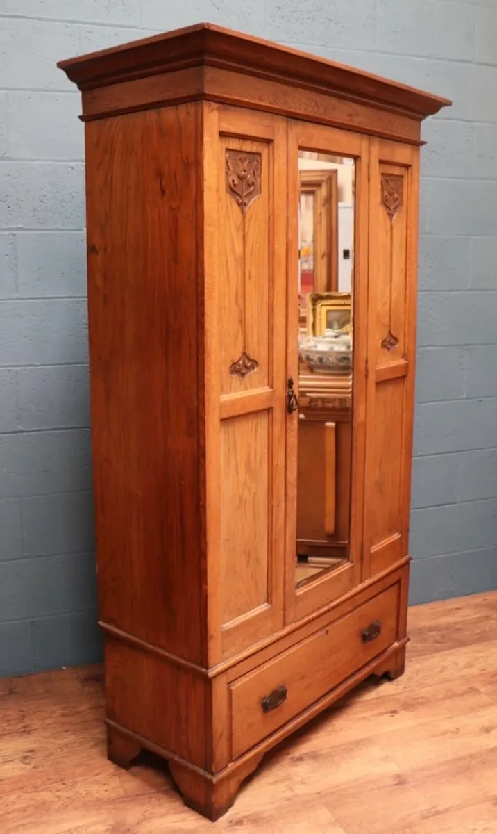 Antique Art Nouveau wardrobe