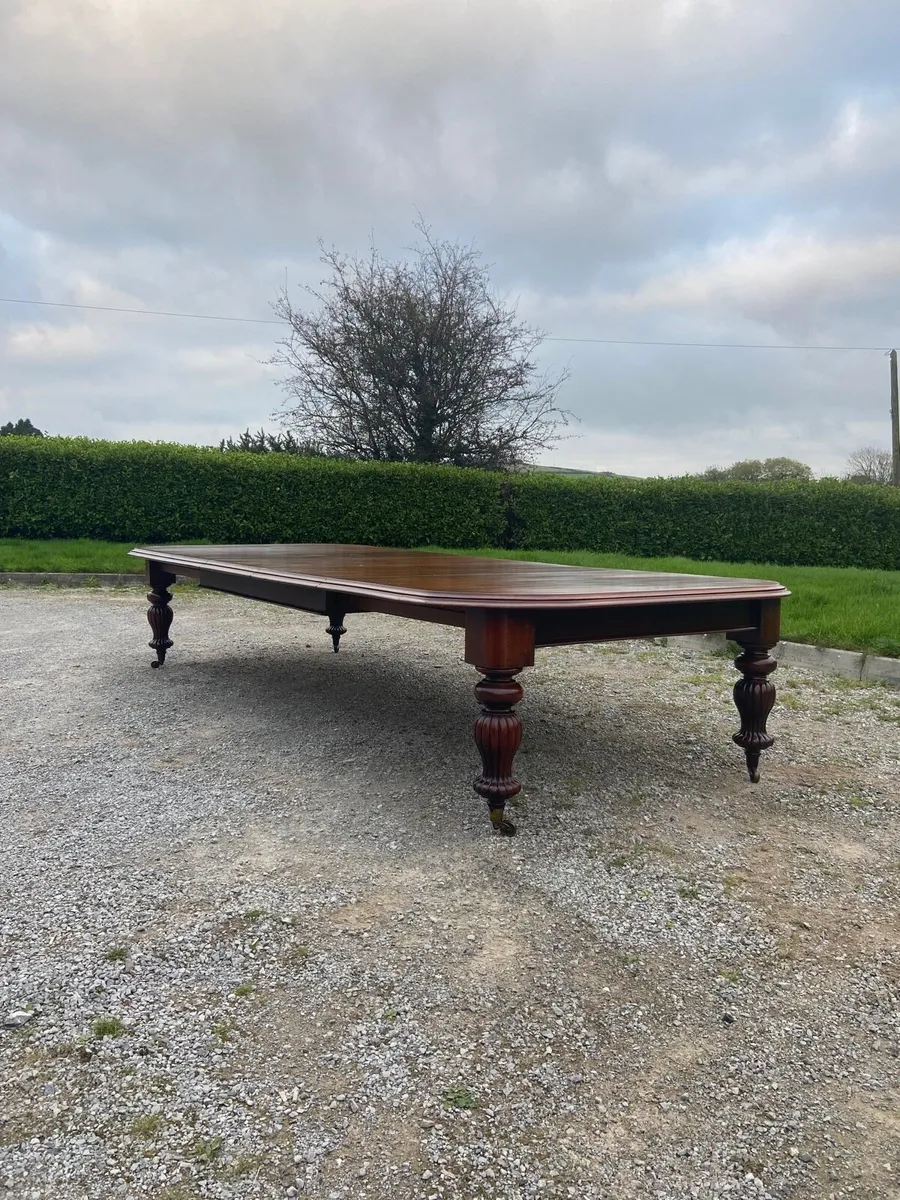 William IV Three leaf dining table - Image 3