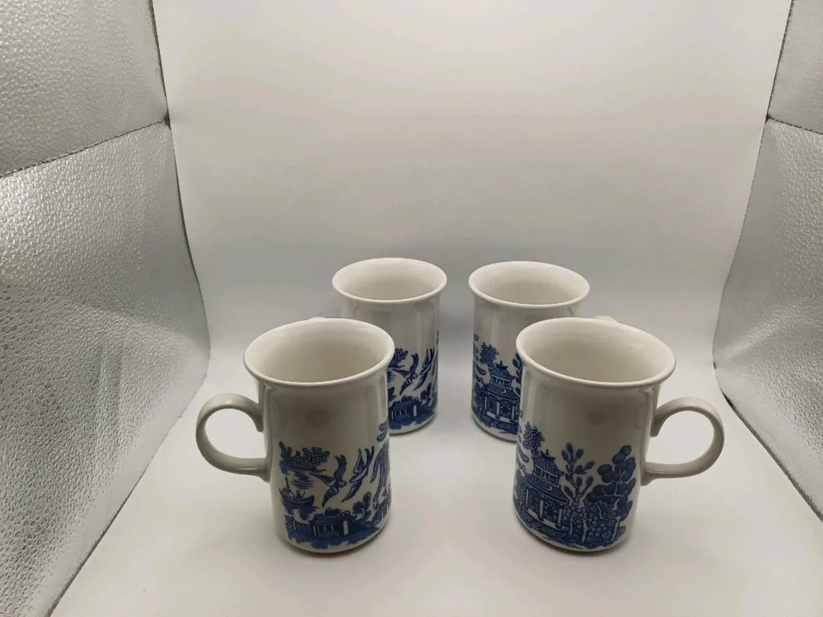 Churchill blue willow mugs - Image 1