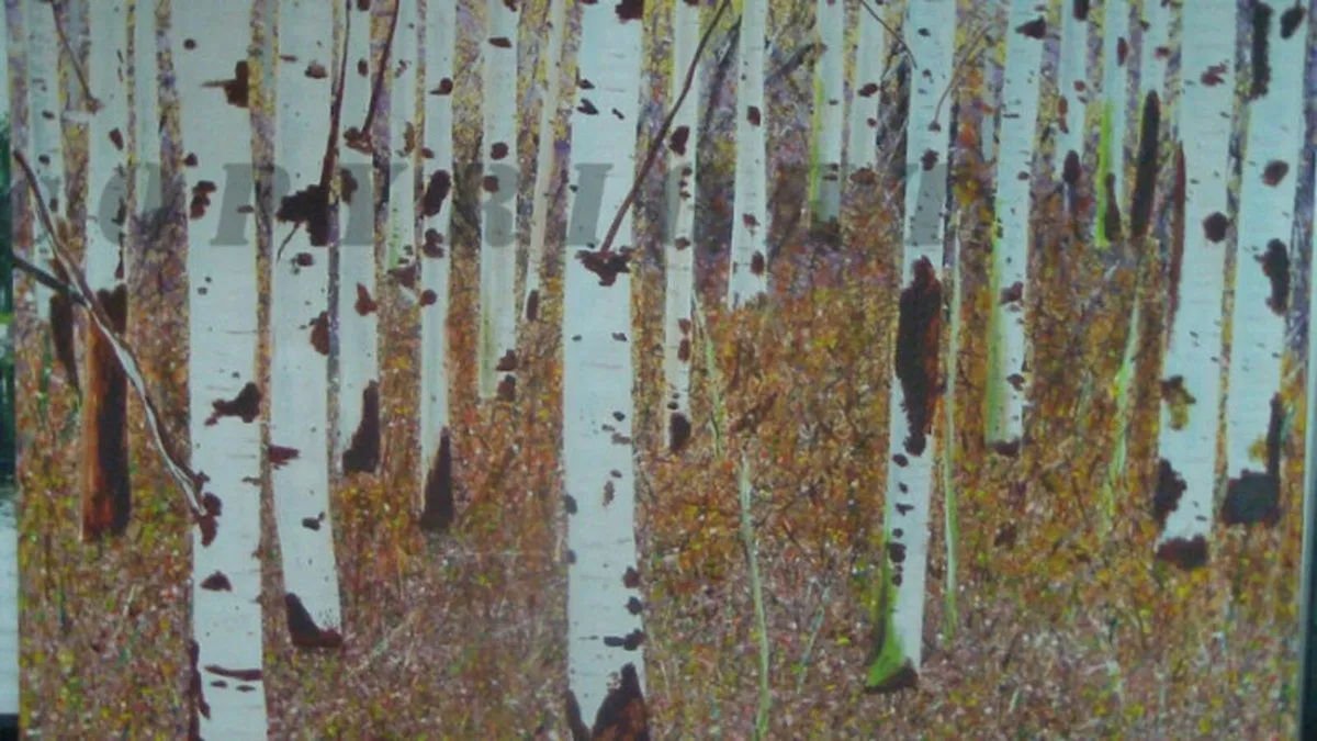 Woodland acrylic painting