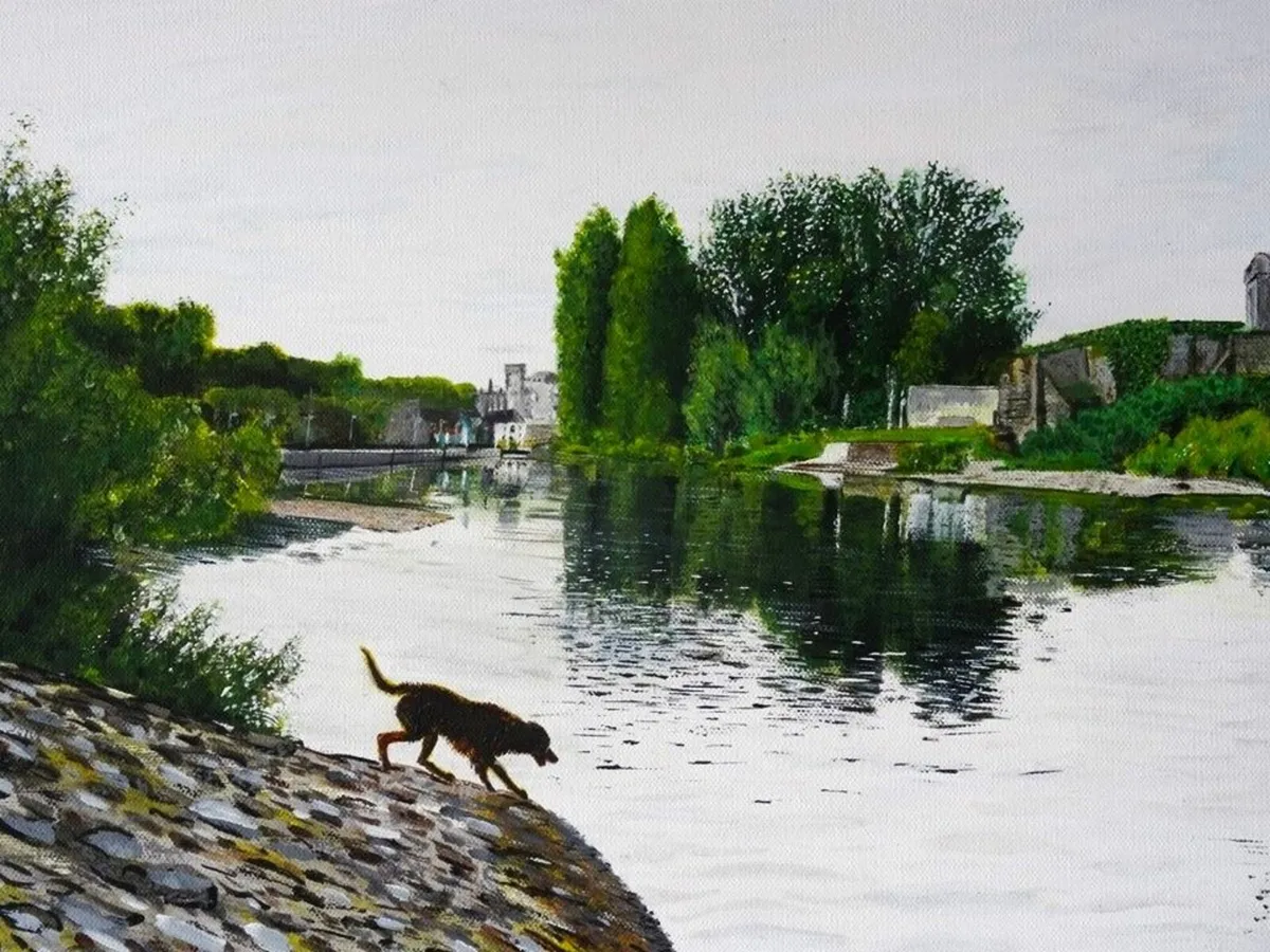 Kilkenny  river scene acrylic