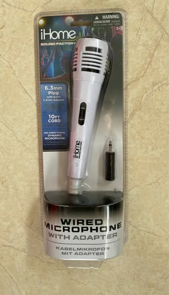 NEW & SEALED iHome Microphone with Adapter- White - Image 2