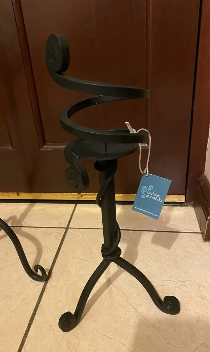 2 NEW Cast Iron Candle Holders Heritage Ironworks - Image 4