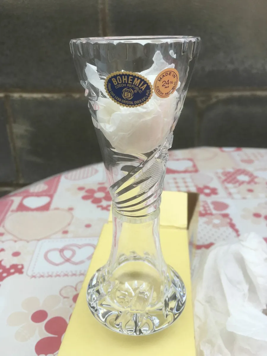 NEW Bohemia Hand Cut Lead Crystal Cut Glass - Image 2