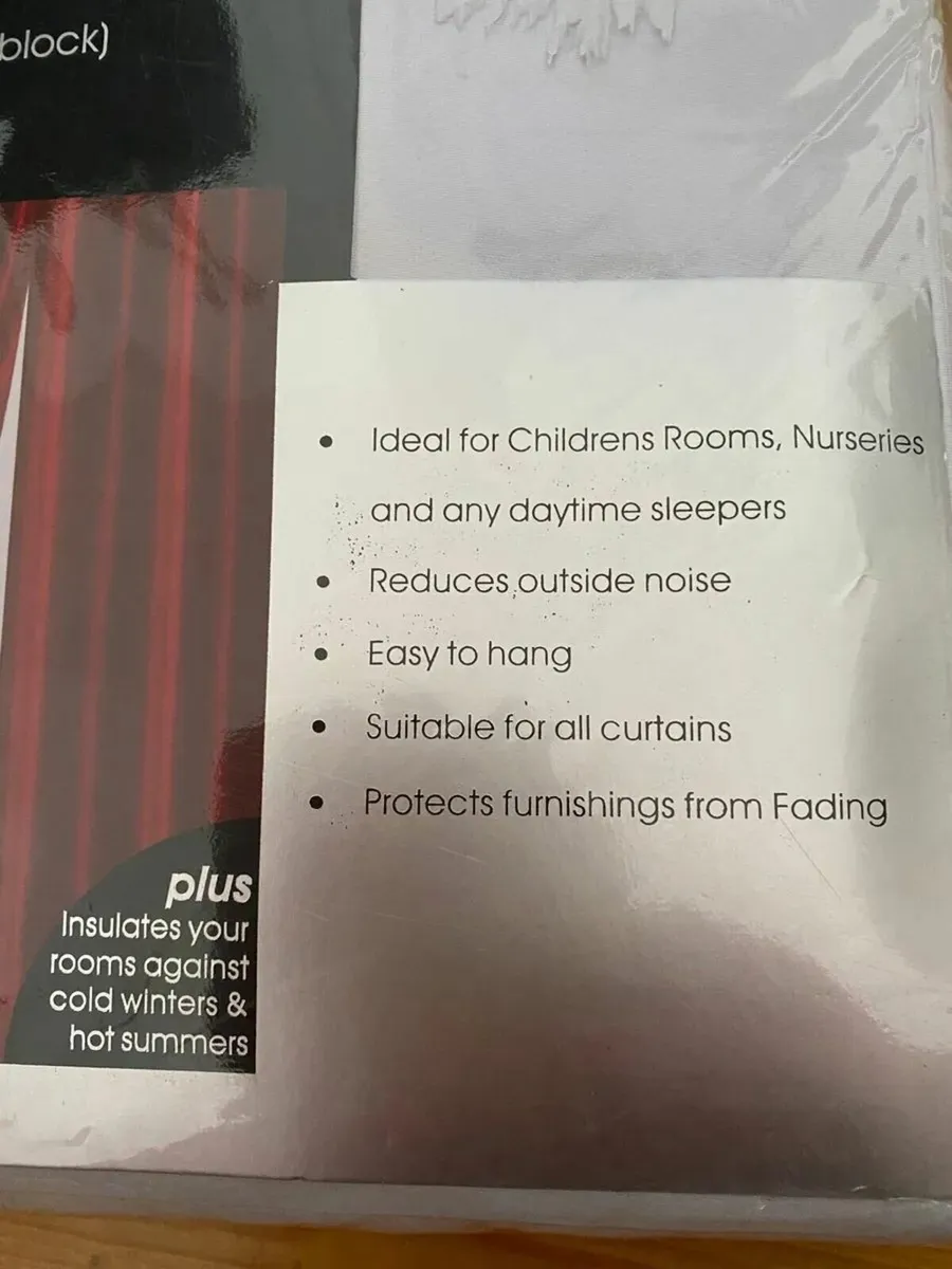 BRAND NEW Thermal Blackout Curtain Lining 90 x 72" - Image 4