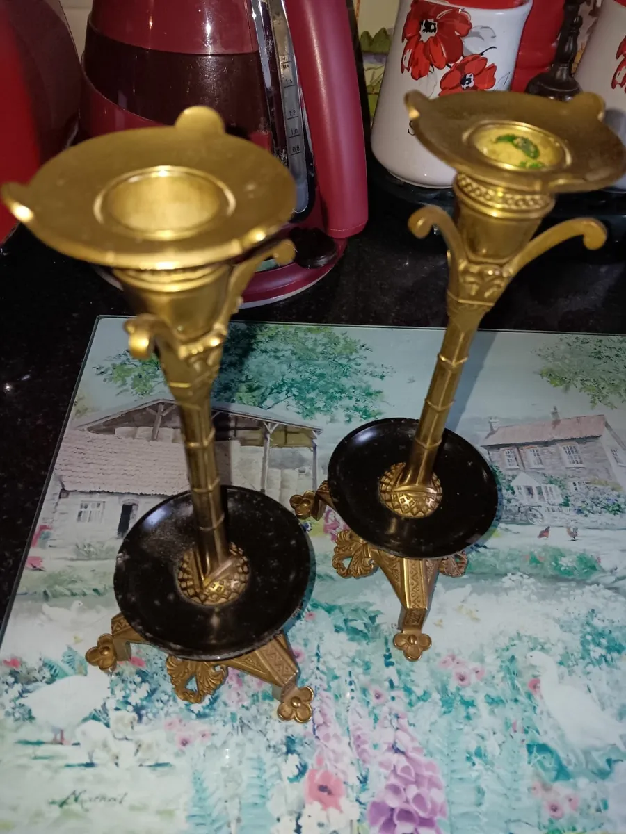 Antique candle holders - Image 1