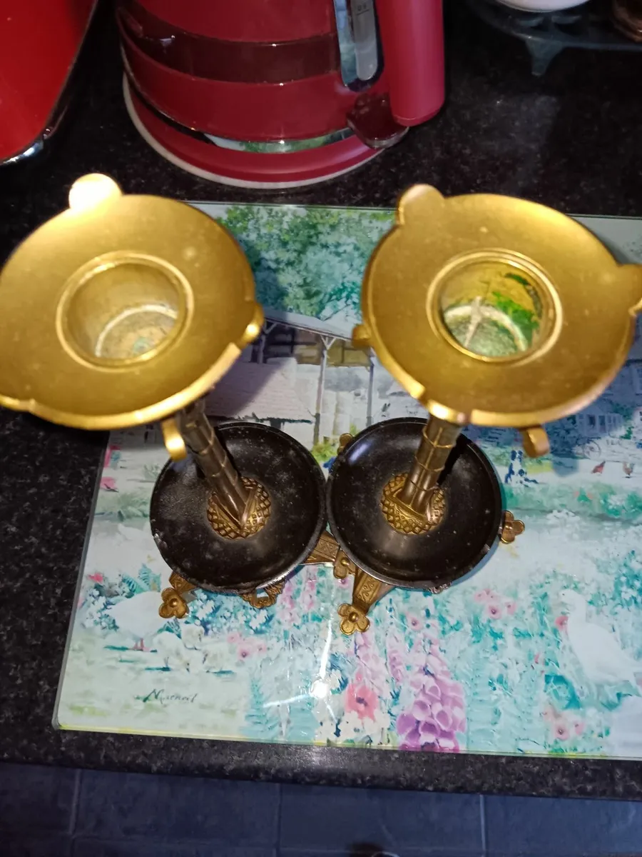 Antique candle holders - Image 2
