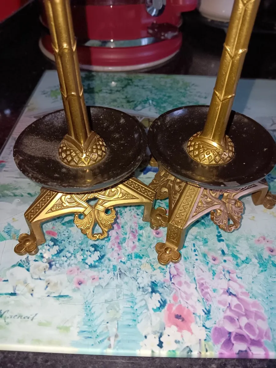 Antique candle holders - Image 3
