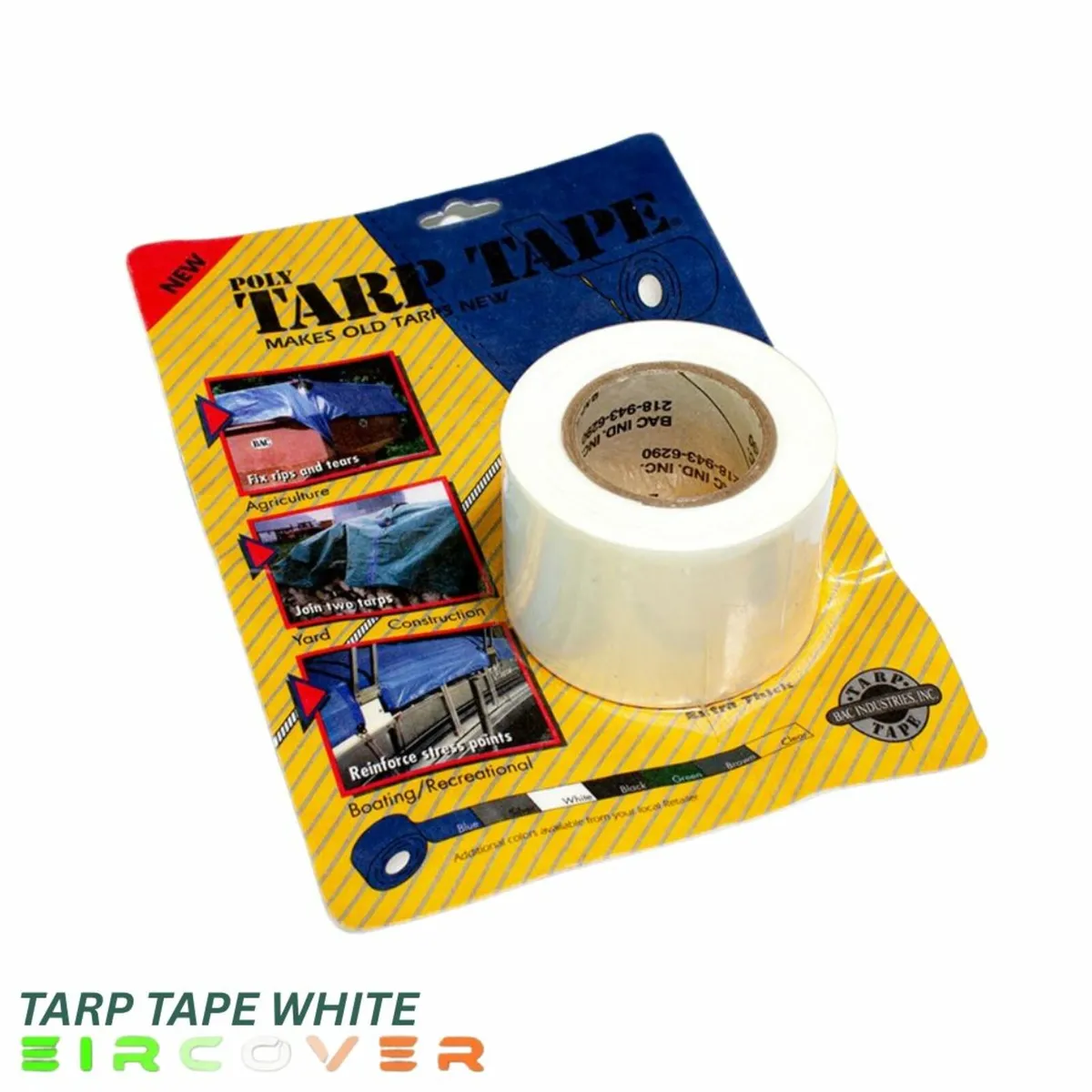 Tarp tape small  W5cm / L10m  (2" x 35') White - Image 2