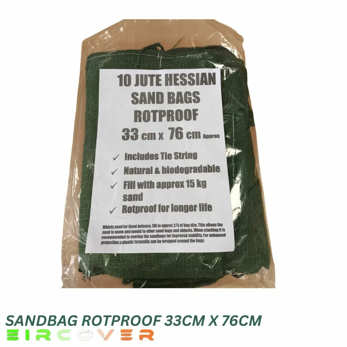 Sandbags Rot Proof Hessian 33cm x 76cm (13'x30') - Image 1